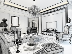 family - kitchen - restaurant 200 Model 3D