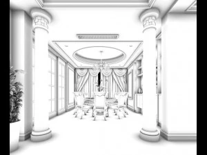 family - kitchen - restaurant 201 3D Model