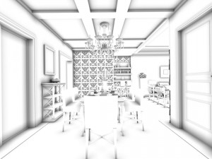 family - kitchen - restaurant 204 3D-Modell