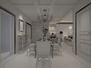 family - kitchen - restaurant 204 3D Model