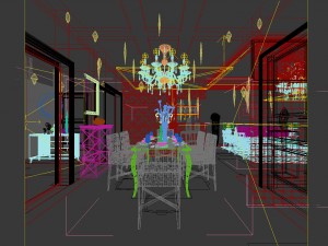 family - kitchen - restaurant 204 3D-Modell