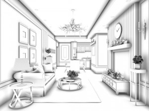 family - kitchen - restaurant 205 3D Model