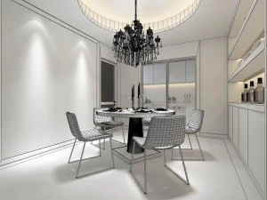 family - kitchen - restaurant 207 3D Model