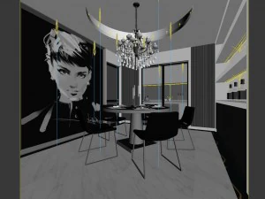 family - kitchen - restaurant 207 3D Model