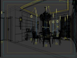 family - kitchen - restaurant 208 3D Model