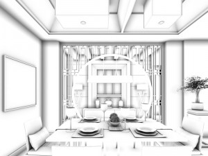 family - kitchen - restaurant 211 3D 模型