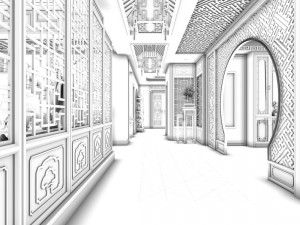 family - kitchen - restaurant 213 Modèle 3D
