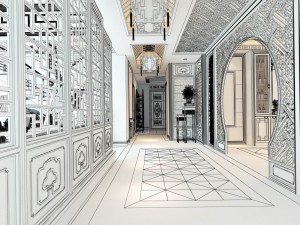 family - kitchen - restaurant 213 Modèle 3D