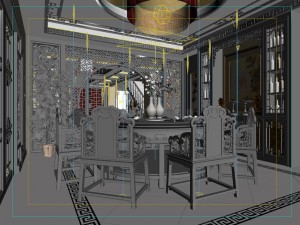 family - kitchen - restaurant 213 Modèle 3D