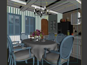 family - kitchen - restaurant 215 3D Model
