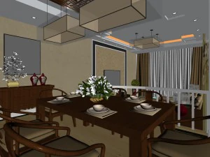 family - kitchen - restaurant 217 3D Model