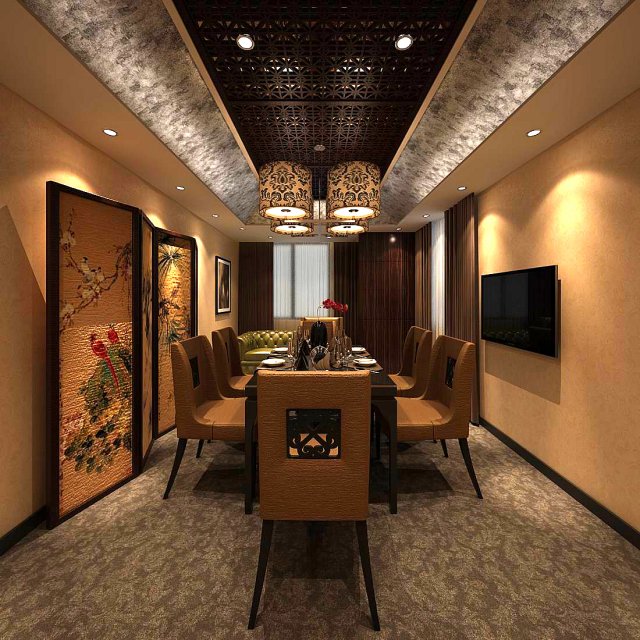 family - kitchen - restaurant 219 Model 3D .c4d .max .obj .3ds .fbx .stl .blend 