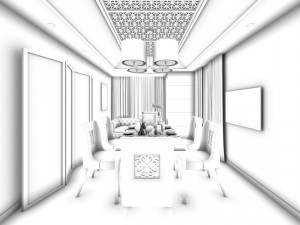 family - kitchen - restaurant 219 Model 3D