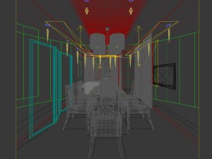 family - kitchen - restaurant 219 Model 3D