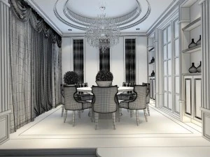 family - kitchen - restaurant 220 3D Model