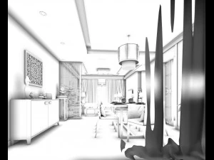 family - kitchen - restaurant 221 3D Model