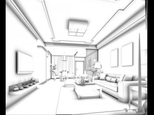 family - kitchen - restaurant 221 3D Model