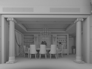 family - kitchen - restaurant 222 3D Model