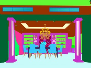 family - kitchen - restaurant 222 3D Model