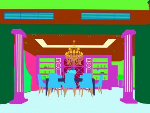 family - kitchen - restaurant 222 3D Model