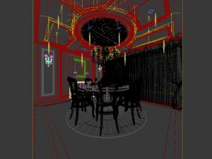 family - kitchen - restaurant 224 Model 3D