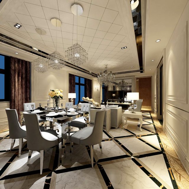family - kitchen - restaurant 227 3D-Modell .c4d .max .obj .3ds .fbx .stl .blend 