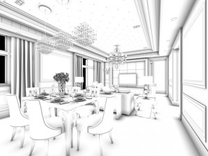family - kitchen - restaurant 227 3D-Modell