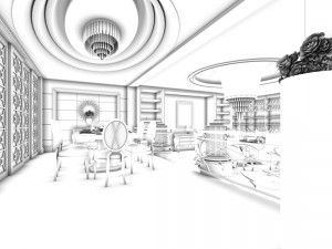 family - kitchen - restaurant 230 3D Model
