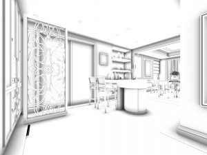 family - kitchen - restaurant 235 3D Model
