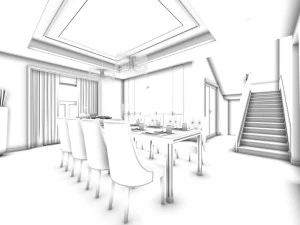 family - kitchen - restaurant 236 3D Model