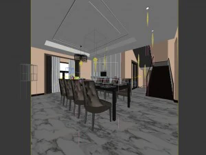 family - kitchen - restaurant 236 3D Model