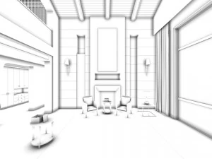 family - kitchen - restaurant 236 3D Model