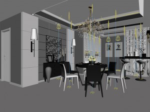 family - kitchen - restaurant 237 3D Модель