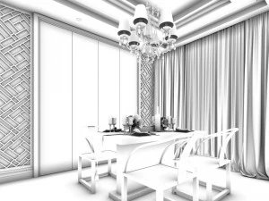 family - kitchen - restaurant 238 3D Model
