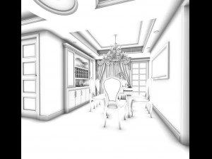 family - kitchen - restaurant 239 3D Model