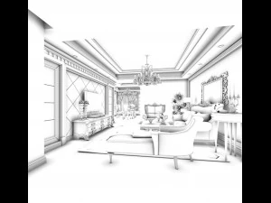 family - kitchen - restaurant 239 3D Model