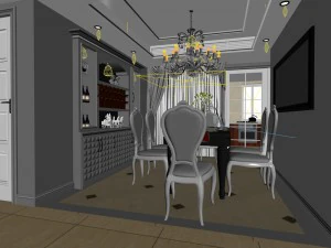 family - kitchen - restaurant 239 3D Model