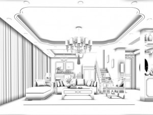 family - kitchen - restaurant 242 3D Модель