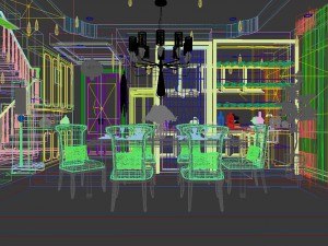 family - kitchen - restaurant 242 3D Модель