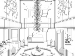 family - kitchen - restaurant 243 3D Модель