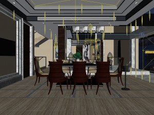 family - kitchen - restaurant 243 3D Модель