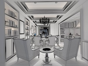 family - kitchen - restaurant 244 3D Model