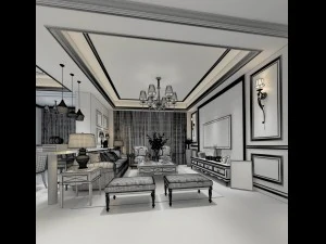 family - kitchen - restaurant 248 3D Model