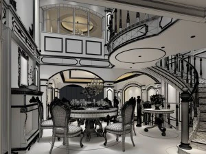 family - kitchen - restaurant 250 3D Model