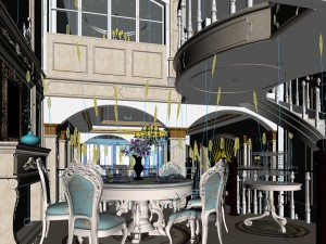 family - kitchen - restaurant 250 3D मॉडल