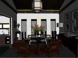 family - kitchen - restaurant 252 3D Model