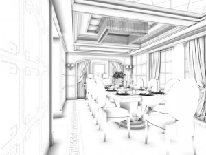 family - kitchen - restaurant 254 3D Model