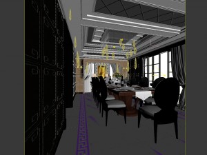 family - kitchen - restaurant 254 Modello 3D