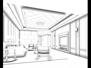 family - kitchen - restaurant 256 3D 모델