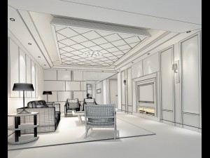 family - kitchen - restaurant 256 3D 모델